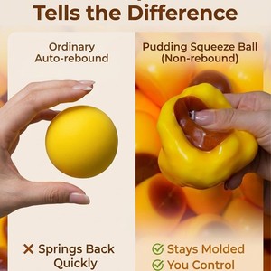 Balle anti-stress souple en TPE et silicone en forme de pudding au caramel, jouet de décompression unisexe pour soulager la pression - Product Image 3
