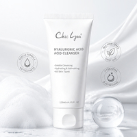 Nettoyant moussant pour le visage à l'acide hyaluronique à base d'eau, marque personnalisée, 120g
