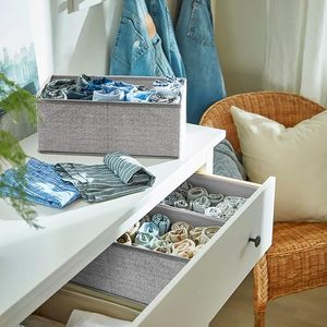 Juego de 6 cajones plegables para ropa interior, organizador de cajones, divisores de armario, caja de almacenamiento, ropa, calcetines, ropa interior, organizador de cajones - Product Image 6