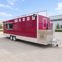Camion de restauration mobile tout équipé pour jus de fruits frais, glaces et café, idéal pour les stations balnéaires