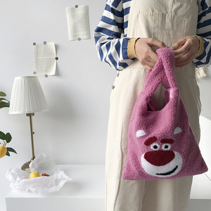 Borse a <span class=keywords><strong>tracolla</strong></span> giovani ragazze di alta qualità simpatiche animali cartoni animati con decorazione ricamata fodera in cotone di peluche - Product Image 6