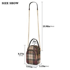 Bolso bandolera acolchado a cuadros al por mayor para mujer, bolso de hombro pequeño - Product Image 3