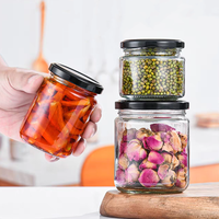 Bocaux en verre en gros pour confiture, sauce, cornichons et épices, résistants à la chaleur, avec couvercle, 100ml, 150ml, 200ml, 240ml, 350ml, 500ml, 1000ml