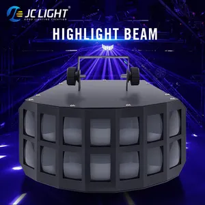 Luz LED para DJ Derby Rgbw 4 em 1 dupla camada borboleta DJ laser luz para discoteca festa clube bar DJ Show iluminação de palco