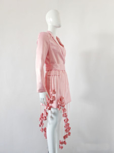 A11747 Blazer Lungo da Donna Elegante per Ufficio Rosa Nero Giacca da Completo Cappotto Chiavi <span class=keywords><strong>di</strong></span> Scelta: Business Affari Ufficiali - Product Image 2