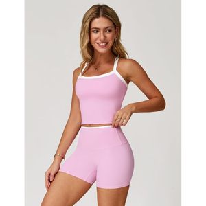 FOXA Womens Sports Bra <b>Crop</b> <b>Top</b> Square Neck Contrast Binding Breathable Yoga Workout Tank <b>Top</b> - Product Image 5
