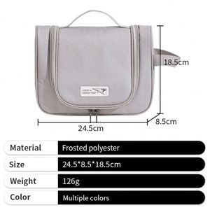 Hot Selling Portable Premium Waterproof Travel Toiletry Bag with a <b>Hook</b> for Men Women - Product Image 4