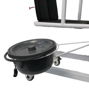 WCHT WCHT0122 <span class=keywords><strong>Fauteuil</strong></span> <span class=keywords><strong>roulant</strong></span> manuel hydraulique robuste en acier au carbone pour transfert de patient, toilettes/portable WC, rééducation - Product Image 6
