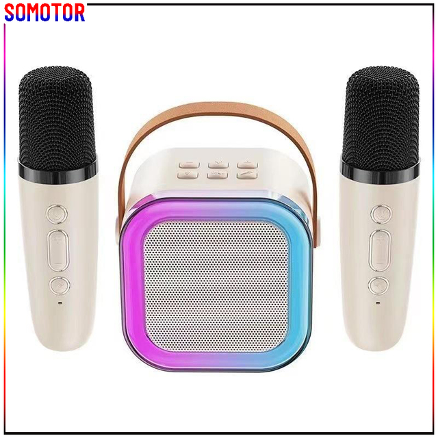 2 in 1 Fashion K12 Kid Toy Mini Portable Outdoor KTV Home Party Karaoke Player Wireless Speaker with Microphone for Children
