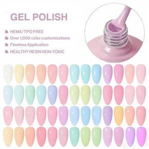 Esmalte de <span class=keywords><strong>uñas</strong></span> en gel color <span class=keywords><strong>pastel</strong></span> macaron, color dulce, removible con UV, de larga duración, para un estilo de <span class=keywords><strong>uñas</strong></span> dulce. - Product Image 1