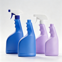 Bouteille pulvérisateur à gâchette ergonomique en PEHD de 350 ml et 600 ml, bleue et violet lilas, vide, en plastique, pour solution nettoyante – Vente en gros