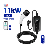 Chargeur de véhicule électrique portable GDON 16A 11kW triphasé, type 2, station de charge rapide pour véhicules électriques avec câble de 3,5 m