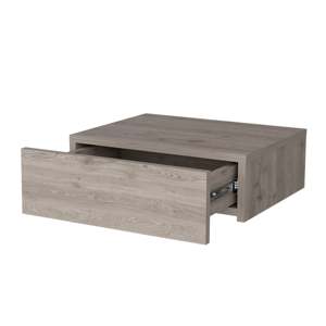 Light Gray Wall Mounted <b>Floating</b> <b>Nightstand</b> For Bedroom Storage Shelf - Product Image 4
