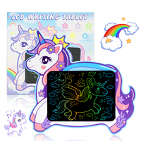 Tablette d'écriture numérique pour enfants dessin animé licorne doodle conseil lcd tablette d'écriture