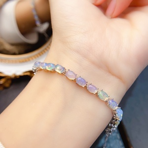 All'ingrosso regalo di alta gioielleria per le donne argento Sterling bracciale in opale naturale - Product Image 4