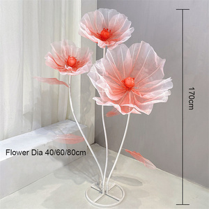 Flores Gigantes Artificiales de <span class=keywords><strong>Seda</strong></span> para Decoración de Bodas, Accesorios de Lujo para Caminos, Escenarios y Escaparates - Product Image 4