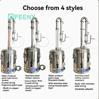 Distillateur d'huiles essentielles et d'hydrolats en acier inoxydable 304, 4 types de colonnes de reflux, extracteur à double circulation