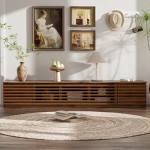 Soporte de TV Moderno Ajustable de Madera para Televisores de hasta 80 Pulgadas, Centro de Entretenimiento con Gestión de Cables y Bisagras de Cierre Suave para Sala de Estar - Product Image 3