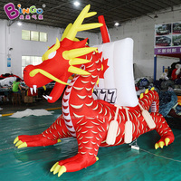 Dragon doré gonflable réaliste Festival de publicité Gonflables Animal Cartoon Dragon chinois gonflable géant pour les événements