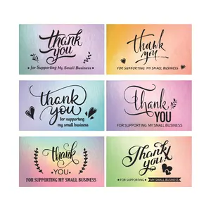 Eco Friendly Cheap Custom Thank you card flyer for businesses greeting card with logo thankyou card printing