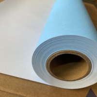 80GSM 880mm X50m 610mm * 50m Núcleo de 2 pulgadas Reciclable Un lado Papel de plotter de ingeniería imprimible azul para dibujo de ingeniería