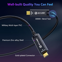 Câble à fibre optique USB-C SYONG, sortie vidéo 4K et transmission audio, données haute vitesse uniquement pour caméra Logitech 4K Microsoft