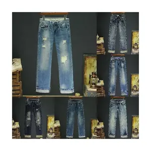 Wholesale high Quality Jeans Daily Wear Men's Relaxed Loose it Stretch Wide Leg Loose Fit Mens Denim Jeans Pants