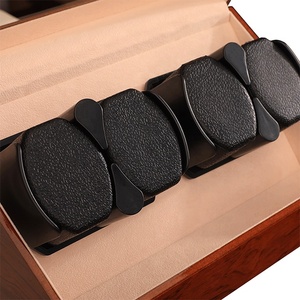 Boîte de remontoir de montre mécanique automatique en noyer transfrontalier 4 + <span class=keywords><strong>0</strong></span> enrouleurs mallette de rangement de montre cadeau en bois de Source d'usine - Product Image 3