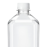 Bouteille d'emballage carrée transparente en PET de 700 ml avec bouchon à vis pour jus et sodas