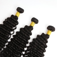 Lots de Cheveux Humains Ondulés Profonds, Cheveux Vietnamiens Bruts Alignés dans le Sens de la Cuticule, 100% Vierge Remy, Noir Naturel, 4 Lots en Gros