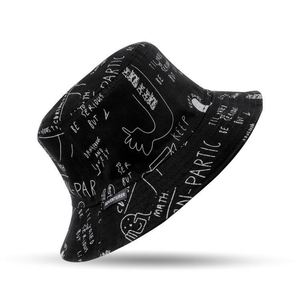 Sombrero de Pescador Flying Model F, Nuevo Modelo de Verano, Reversible, con Letras y Grafitis, Protección Solar para las Cuatro Estaciones, para Hombre y Mujer - Product Image 1