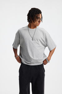 เสื้อยืดพิมพ์ลายกราฟิกผ้าคอตตอนหนา 275 กรัม ทรงโอเวอร์ไซส์ แฟชั่น พิมพ์ลายด้วยเทคนิค DTG สำหรับผู้ชาย - Product Image 2