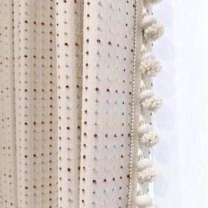 <span class=keywords><strong>Tende</strong></span> oscuranti in lino di cotone stile principessa crema finestre a bovindo camera da letto della ragazza decorazioni per la camera dei bambini color caramelle mantovane di fagioli - Product Image 2