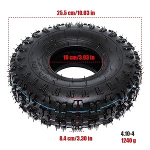 Ensemble <span class=keywords><strong>pneu</strong></span> et chambre à air 4.10-4, <span class=keywords><strong>pneu</strong></span> pneumatique robuste pour mini ATV, <span class=keywords><strong>quad</strong></span>, <span class=keywords><strong>pocket</strong></span> bike 47cc 49cc, moto tout-terrain pour enfants, trottinette électrique - Product Image 2