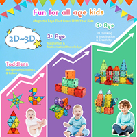 2025 año Venta caliente 100 PC 3D Diy Azulejos magnéticos Bloques de construcción magnéticos para niños