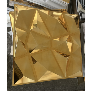 Papier peint décoratif brillant 3D effet miroir, panneau mural 3D en PVC pour <span class=keywords><strong>intérieur</strong></span> - Product Image 4