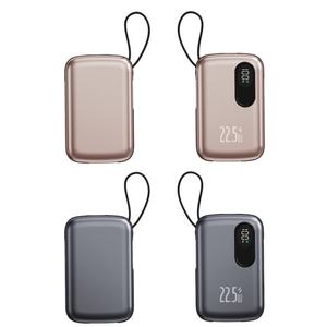 Chargeur portable personnalisé avec logo, 10000 mAh, 20000 mAh, sortie USB Type C, charge rapide 22,5 W, batterie externe avec câble intégré - Product Image 3