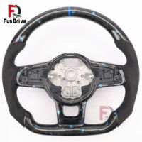 Volant en fibre de carbone forgé personnalisé pour Volkswagen Golf MK Polo Scirocco R Passat CC R-Line Jetta Tiguan DSG