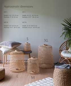 Woven Bamboo <b>Rattan</b> Floor Lamp Standing Light <b>Lantern</b> Basket Natural Rustic Design Boho Home Decor Vietnam Manufacturer Supplier - Product Image 3