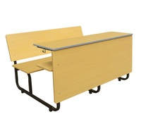 Ensemble bureau et chaise double moderne en métal de haute qualité Atosun pour deux étudiants, idéal pour l'école, l'entrepôt, le bureau à domicile et l'hôtel