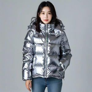 AQTQ 2024 Vente chaude Veste d'hiver de luxe pour femme en duvet d'<span class=keywords><strong>oie</strong></span> <span class=keywords><strong>ou</strong></span> de <span class=keywords><strong>canard</strong></span> imperméable avec capuche pour l'extérieur - Product Image 2