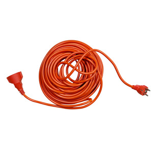 European Style Orange Red Extension <b>Cord</b> 1 Outlet C20 Plug Indoor <b>Lighting</b> Use PVC Flame Retardant - Product Image 4