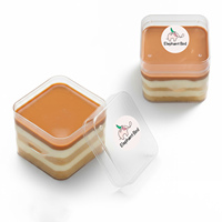 Boîte d'emballage pour gâteau basque en pâte feuilletée, boîte transparente pour pâte à pommes de terre, biscuits, petits gâteaux, pâtisserie, boîte d'emballage pour pâtisserie, boîte à pâtisserie