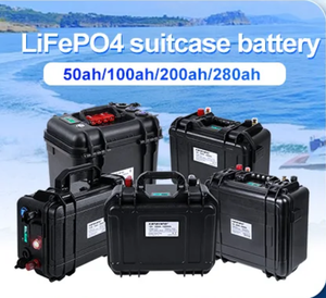 Baterai Lifepo4 12.8v multifungsi, baterai tahan air koper isi ulang luar ruangan portabel 12v 24v 72v 30ah 50ah 100AH - Product Image 1
