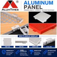 Sistem Cladding Panel Aluminium Berlubang Alumtimes, Panel Fasad Berventilasi, Panel Aluminium Alloy Modern Tahan Api untuk Eksterior
