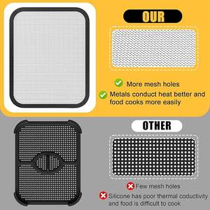 Protector Antisalpicaduras de Silicona para Freidora de Aire <span class=keywords><strong>Cosori</strong></span> de 8.5L-10L, Acero Inoxidable de Alta Calidad, Apto para Lavavajillas y Horno, Resistente al Calor, Personalizado - Product Image 6