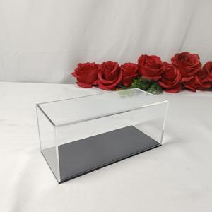 <span class=keywords><strong>Boîte</strong></span> de présentation en <span class=keywords><strong>plastique</strong></span> anti-poussière entièrement assemblée Cube en acrylique transparent Base noire pour petits conteneurs de stockage pour les objets de collection <span class=keywords><strong>Action</strong></span> - Product Image 4
