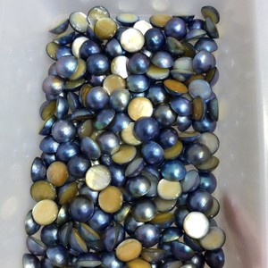 Mabei World Large 17-19mm Starry Sky Blue Sea Water Mabe <b>Pearl</b> Grade 1A - Product Image 4