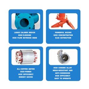 Bomba Sumergible Eléctrica de Gran Capacidad para Lodos Sólidos y Aguas Residuales con <span class=keywords><strong>Agitador</strong></span> - Product Image 4