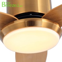 Breezelux OEM ODM 48 pulgadas 3 aspas Abs Ventilador de techo decorativo con lámpara Bldc Ventilador de techo con luz LED y control remoto